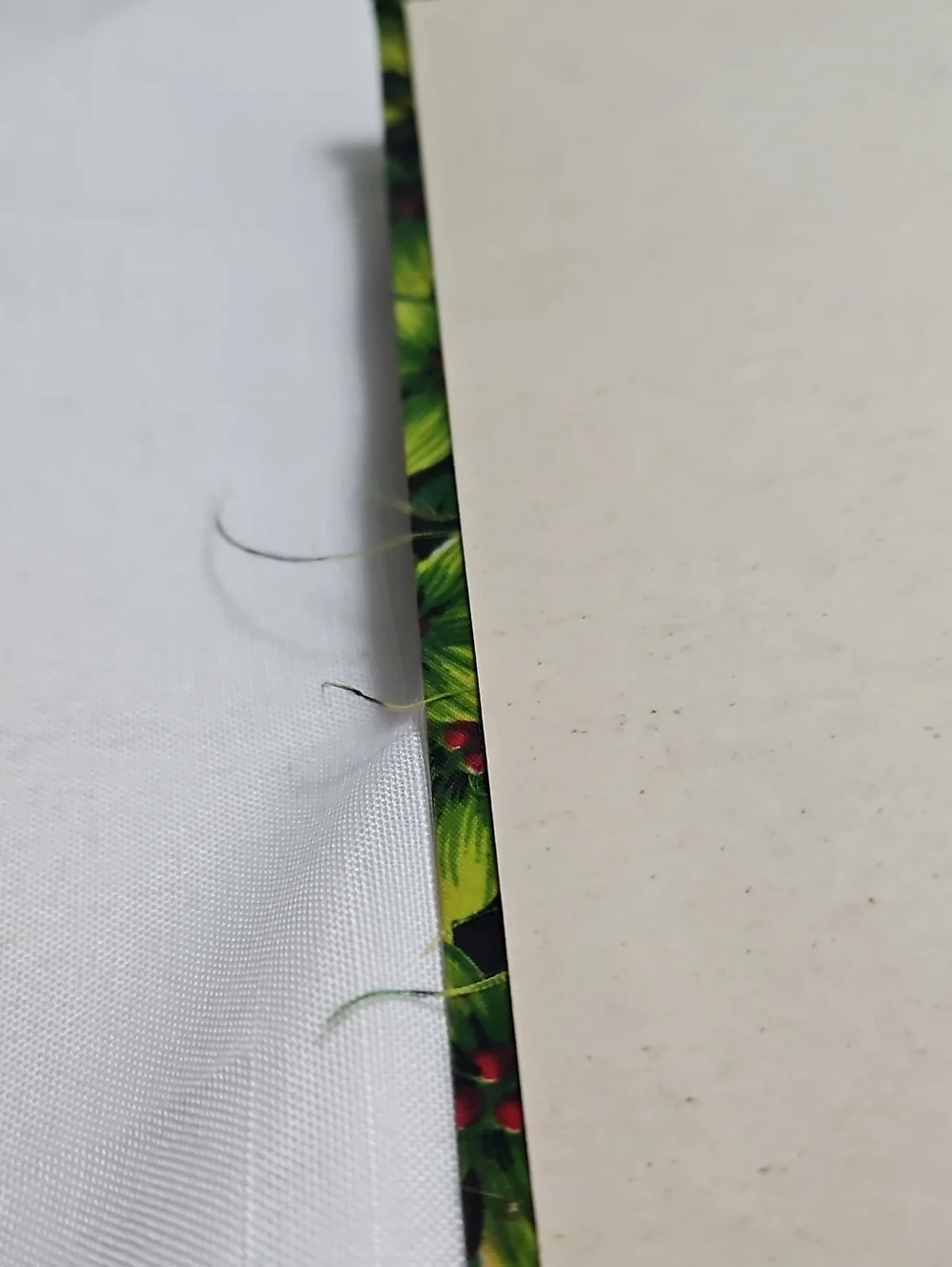 Vintage Green Floral Fabric Photo Album Scrap Book Spiral Bound Groovy